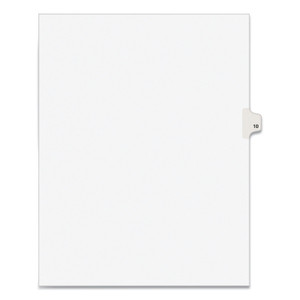 Avery Preprinted Legal Exhibit Side Tab Index Dividers, Avery Style, 10-Tab, 10, 11 x 8.5, White, 25/Pack (AVE11920) View Product Image