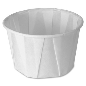 Solo 2 oz Squat Treated Paper Souffle Portion Cups - 2 fl oz - White, Aqua - Hot Drink, Cold Drink - 250/Pack