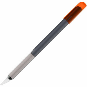 Slice Weighted Craft Knife - Ceramic Blade - 0.4" Height x 0.4" Width x 6.4" Length - Non-sparking, Non-conductive, Rust-free Blade, Ambidextrous, Anti-slip, Textured Grip - Zirconia, Polypropylene, Glass-filled Nylon - Brass