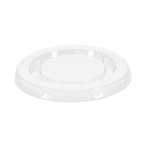 Pactiv Evergreen Plastic Portion Cup Lid, Fits 1.5 oz to 2.5 oz Cups, Clear, 100/Pack, 24 Packs/Carton (PCTYLS2FR) View Product Image