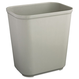 Rubbermaid Commercial Fire Resistant Wastebasket, 7 gal, Fiberglass, Gray (RCP2543GRA) View Product Image