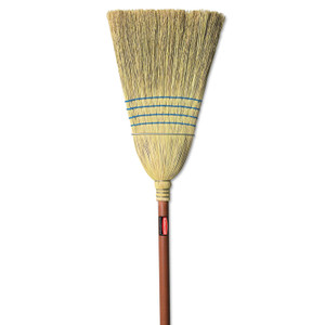 Rubbermaid Commercial Corn-Fill Broom, Corn Fiber Bristles, 38" Overall Length, Blue (RCP6383) View Product Image