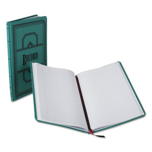 Boorum & Pease Account Record Book, Record-Style Rule, Blue Cover, 11.75 x 7.25 Sheets, 150 Sheets/Book