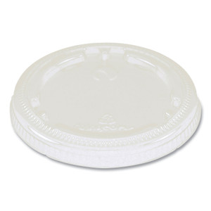 World Centric PLA Lids for Fiber Cups, 3.1" Diameter x 0.4"h, Clear, Plastic, 1,000/Carton (WORCPLCS9F) View Product Image