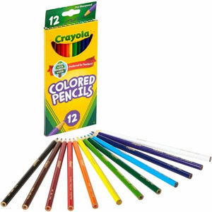 Crayola Presharpened Colored Pencils - 3.3 mm Assorted Lead - Wood Barrel - (CYO684012)