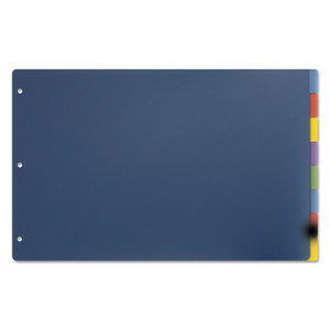 Cardinal Tabloid-Size Poly Index Divider, 8-Tab, 11 x 17, Assorted, 1 Set