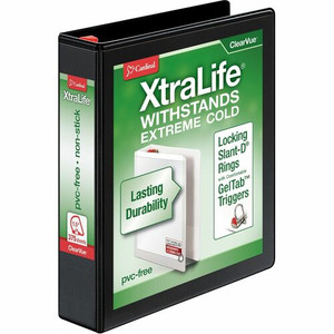 Cardinal Xtralife ClearVue Locking Slant-D Binder - 1 1/2" Binder Capacity - Letter - 8 1/2" x 11" Sheet Size - 375 Sheet Capacity - 1 3/5" Spine Width - (CRD26311)