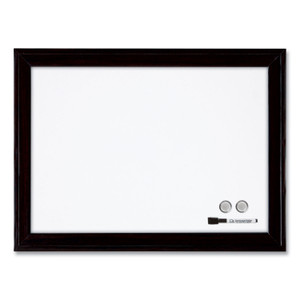 Quartet Home Decor Magnetic Dry Erase Board, 23" x 17", White Surface, Black Wood Frame