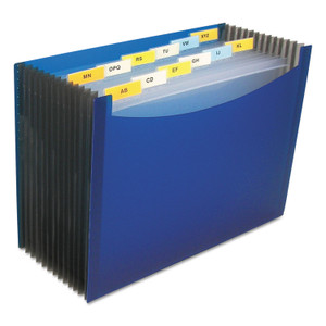 C-Line 13-Pocket Expanding File, 9.25" Expansion, 13 Sections, 1/6-Cut Tabs, Letter Size, Blue (CLI48235) View Product Image