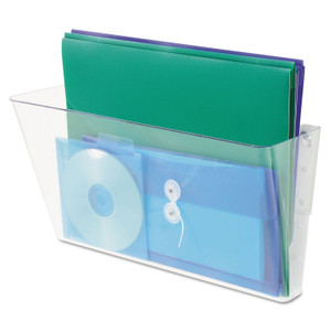 deflecto Stackable DocuPocket Wall File, Legal Size, 16.25" x 4" , Clear