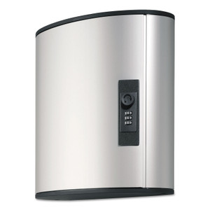 Durable Locking Key Cabinet, 36-Key, Brushed Aluminum, Silver, 11.75 x 4.63 x 11 DBL196623