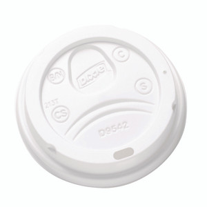 Dixie Dome Drink-Thru Lids, Fits 10 oz to 16 oz Hot Cups, Plastic, White, 1,000/Carton