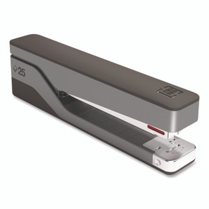 TRU RED Desktop Aluminum Full Strip Stapler, 25-Sheet Capacity, Gray/Black