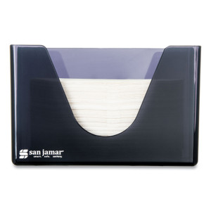 San Jamar Countertop Folded Towel Dispenser, 11 x 4.38 x 7, Black Pearl (SJMT1720TBK) View Product Image