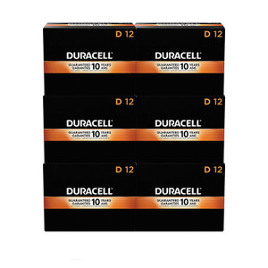 Duracell CopperTop Alkaline D Batteries, 72/Carton