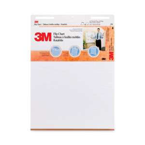 3M Professional Flip Chart, Unruled, 25 x 30, White, 40 Sheets, 2/Carton (MMM570) View Product Image