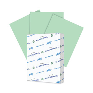 Hammermill Colors Print Paper, 20 lb Bond Weight, 8.5 x 11, Green, 500/Ream (HAM103366) View Product Image