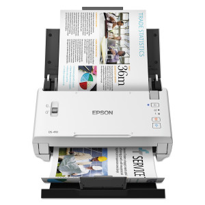 Epson DS-410 Document Scanner, 600 dpi Optical Resolution, 50-Sheet Duplex Auto Document Feeder Product Image 