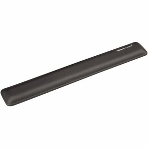 Fellowes Microban Protection Wrist Support - 0.56" Height x 18.38" Width x 2.75" Depth - Graphite - Gel, Polyester - Wear Resistant, Tear Resistant
