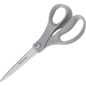Contoured Performance Scissors, 8" Long, 3.5" Cut Length, Gray Straight Handle (FSK1424901014)