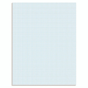 Ampad Quadrille Pads, Quadrille Rule (8 sq/in), 50 White (Heavyweight 20 lb Bond) 8.5 x 11 Sheets