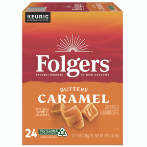 Folgers Buttery Caramel Coffee K-Cups, 24/Box