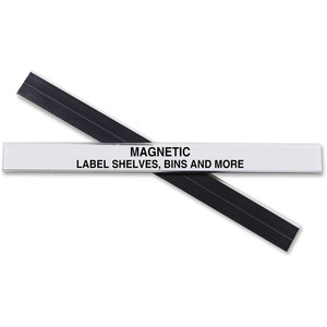 C-Line Magnetic Shelf/Bin Label Holders - 0.5" Width x 6" Length - Plastic - Clear