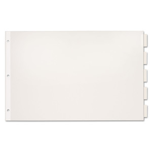 Cardinal Paper Insertable Dividers, 5-Tab, 11 x 17, White, Clear Tabs, 1 Set