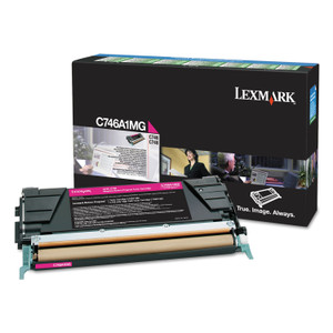 Lexmark C746A1MG Return Program Toner, 7,000 Page-Yield, Magenta