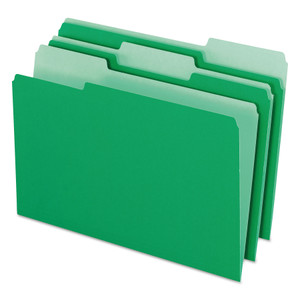 Pendaflex Colored File Folders, 1/3-Cut Tabs: Assorted, Legal Size, Green/Light Green, 100/Box Pendaflex Colored File Folders, 1/3-Cut Tabs: Assorted, Legal Size, Green/Light Green, 100/Box