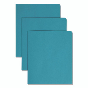 Smead Two-Pocket Folder, Textured Paper, 100-Sheet Capacity, 11 x 8.5, Teal, 25/Box