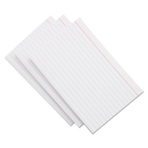 Universal Ruled Index Cards, 3 x 5, White, 500/Pack (UNV47215) View Product Image
