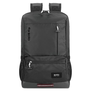 Solo Draft Backpack, Fits Devices Up to 15.6", Nylon, 6.25 x 18.12 x 18.12, Black