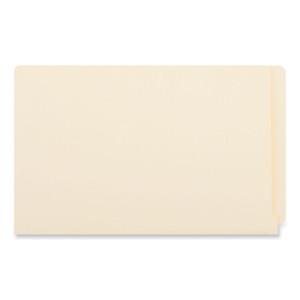 Universal Deluxe Reinforced End Tab Folders, Straight Tabs, Legal Size, 0.75" Expansion, Manila, 100/Box