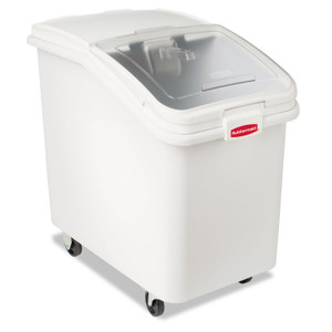 Rubbermaid Commercial ProSave Mobile Ingredient Bin, 30.86 gal, 18 x 29.75 x 28, White, Plastic (RCP360388WHI) View Product Image