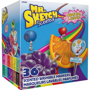 Mr. Sketch Scented Washable Markers - Chisel Marker Point - Washable - Assorted Ink - (SAN2003992)