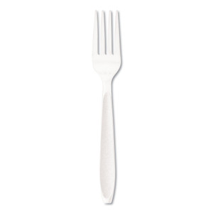 SOLO Impress Heavyweight Full-Length Polystyrene Cutlery, Fork, Plastic, White, 1,000/Carton