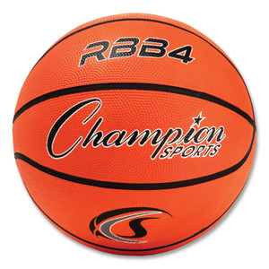 Champion Sports Rubber Sports Ball, For Basketball, No. 6, Intermediate Size, Orange (CSIRBB4) View Product Image