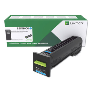 Lexmark 82K1HC0 Return Program High-Yield Toner, 17,000 Page-Yield, Cyan (LEX82K1HC0) View Product Image