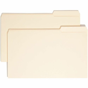 Smead 1/3 Tab Cut Legal Recycled Top Tab File Folder - 8 1/2" x 14" - 3/4" Expansion - Top Tab Location - Third Tab Position - 11 pt. - (SMD15337)