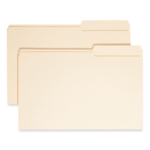 Smead Manila Guide Height Systems File Folders, 2/5-Cut Tabs: Right of Center, Legal Size, 0.75" Expansion, Manila, 100/Box