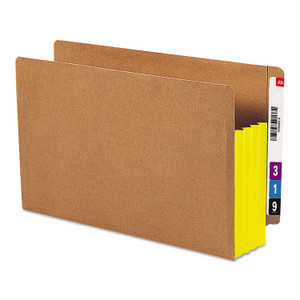 Smead Redrope Drop-Front End Tab File Pockets, Fully Lined 6.5" High Gussets, 3.5" Expansion, Legal Size, Redrope/Yellow, 10/Box (SMD74688) View Product Image
