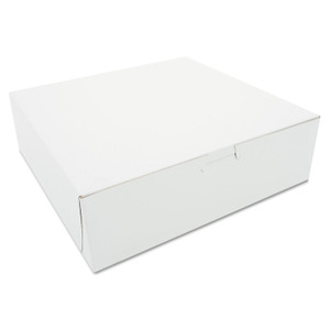 SCT White One-Piece Non-Window Bakery Boxes, 10 x 10 x 3, White, Paper, 200/Carton SCT White One-Piece Non-Window Bakery Boxes, 10 x 10 x 3, White, Paper, 200/Carton