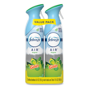 Febreze AIR, Gain Original, 8.8 oz Aerosol Spray, 2/Pack, 6 Pack/Carton (PGC97810) View Product Image
