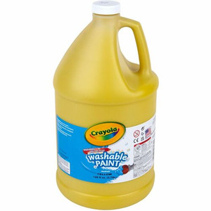 Crayola Washable Paint - 1 Color(s) - Yellow - 1 gal - Washable