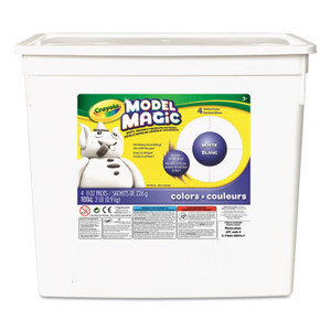 Crayola Model Magic Modeling Compound, 8 oz Packs, 4 Packs, White, 2 lbs (CYO574400) View Product Image
