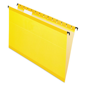Pendaflex SureHook Hanging Folders, Legal Size, 1/5-Cut Tabs, Yellow, 20/Box (PFX615315YEL) View Product Image