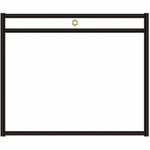 C-Line Side Load Stitched Shop Ticket Holders - Support 8.50" x 11" Media - Vinyl - Black, Clear - Sturdy