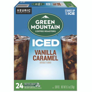Green Mountain Coffee Vanilla Caramel Brew Over Ice Coffee K-Cups, 24/Box