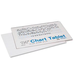 Pacon Chart Tablets, Presentation Format (1.5" Rule), 24 x 16, White, 25 Sheets Product Image 